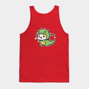 Cat Tyrannosaurus Rex Costume - Raw T-Rex Cat Tank Top